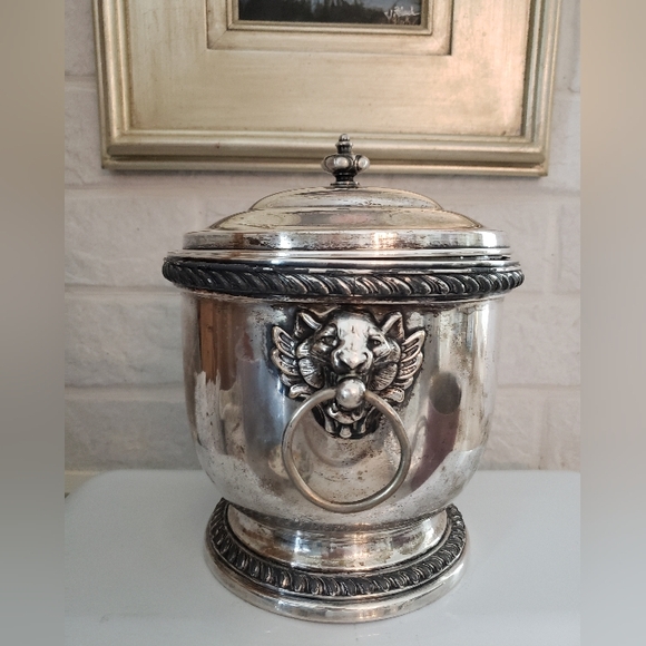 English Regency Ice Bucket Other - English Regency Silverplated Ice Bucket, Vintage
